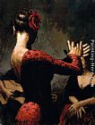 Fabian Perez - tablao flamenco painting
